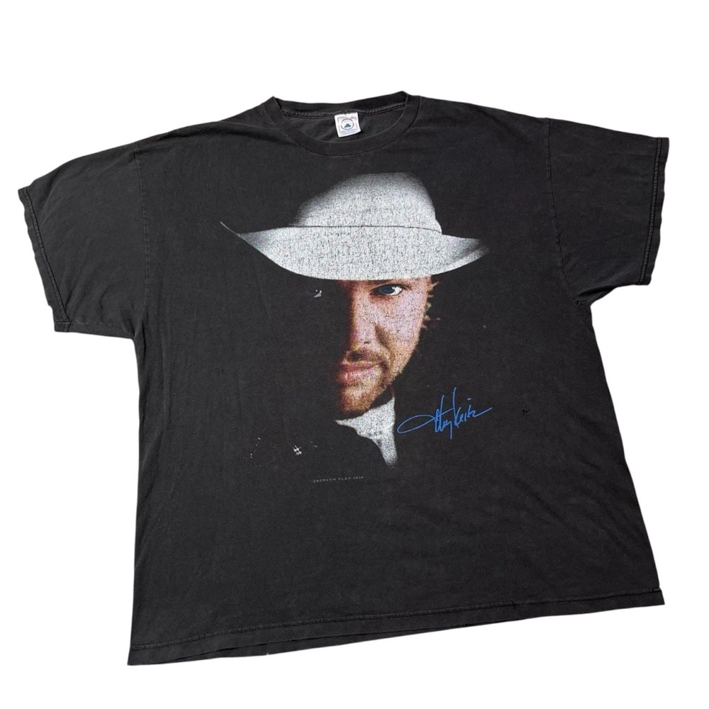 Vintage Y2K 2000 Black Toby Keith Country T Shirt Heavily Worn
